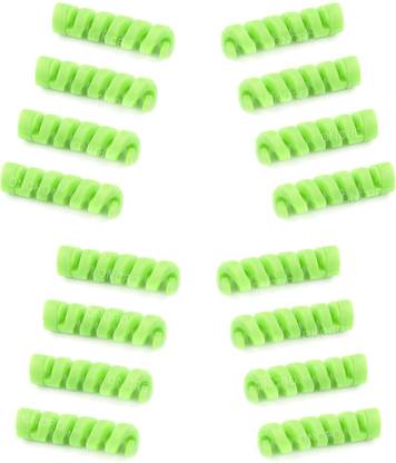 ONCRO GREEN (Pack of 16) USB Cable Protector Spiral Spring Cable Saver Earphone iphone Cable Protector Drop Clips Charging Cord Data Cable Protector Cable Protector