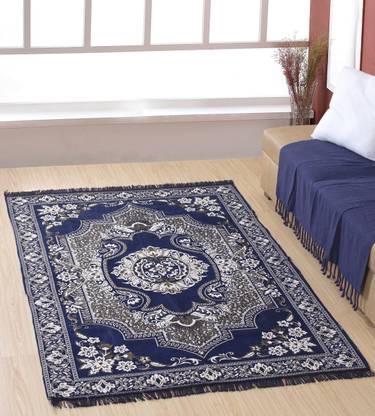 MKz Home Decor Dark Blue Chenille Carpet