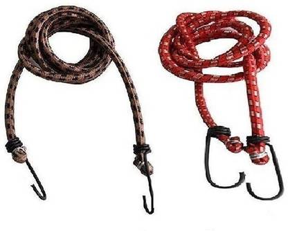 WON High Strength Stretchable Elastic Rope/Bungee Cord for Hanging Clothes, Tying Behind Bikes etc (Size: 6 ft Available) Adjust Anywhere with Hook (Pack of 2) Nylon Retractable Clothesline