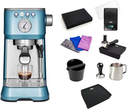 Solis Perfetta Plus 1170 Coffee machine Promopack Espresso Machione 16 Bar 1.7L Water tank Blue + Accessories 25 Cups Coffee Maker