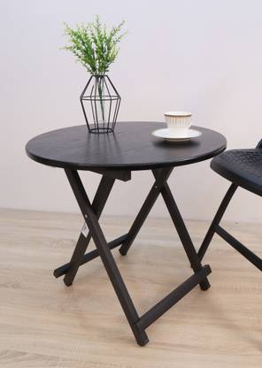 OET European Standard Multi-Purpose Foldable Round Wooden Tea Table/Garden Table/Patio Table/Study Table ( RT58-FB ) Solid Wood Coffee Table