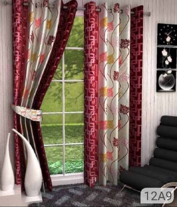 Sarraz 214 cm (7 ft) Window Polyester Semi Transparent Curtain (Pack Of 2)