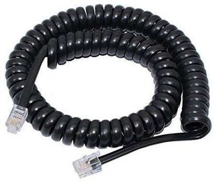 Etake Patch Cable 2 m Telephone Handset Receiver Cord Landline Phone Curly Coil Cable Wire