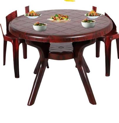 AAMROSE Plastic 4 Seater Dining Table