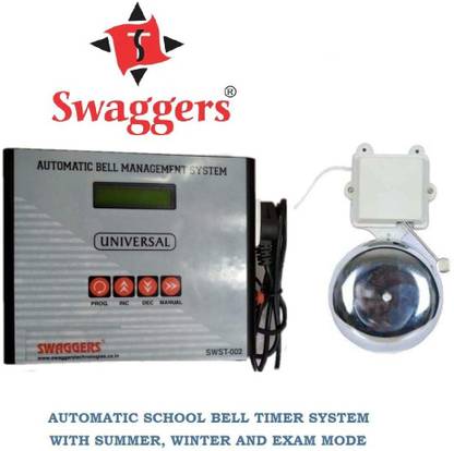SWAGGERS Electronic School Timer Bell Device with regular,winter and exam mode Programmable Electronic Timer Switch
