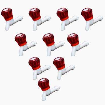 droptech Red Crystal Fancy Pvc bib cock Long Body pvc plastic Red Crystal Fancy bib cock standard size 1/2" - for hot & cold water bib tap, pvc taps for bathroom Bib Tap Faucet