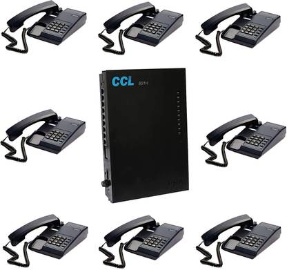 CCL Copper Connection EPABX 108 Intercom System CLI Caller ID with x 8 Beetel Landline phone (C11) Set Corded Landline Phone