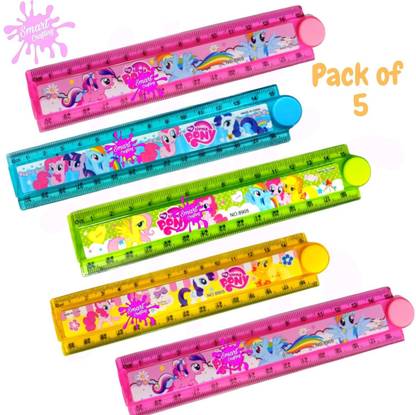 SmartCrafting Printed Colorful Foldable Ruler For Kids School Supplies Measuring Scale Cube