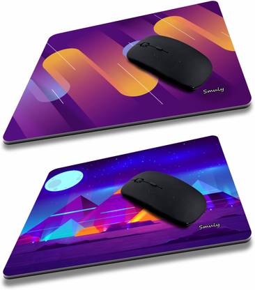SMULY CRISS CROSS PATTERN COMBO & GLOWING MOUNTAIN Non-Slip I Am Capable of Amazing Things, Motivational Quotes Printed Mouse Pad for Gaming Computer, Laptop, PC Mouse Pad (Multicolor) Non Slip Base Mousepad