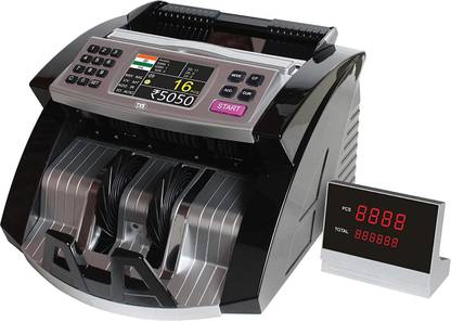 Tvs Electronics Counting Machine - CC 453 Star+ Auto start, stop & clear | with Customer Display | UV, MG, IR & 3D color sensor detection | Error message on fake note detection | Batch add, and self-examine function | Denomination sort function Note Counting Machine