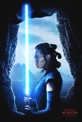 Star Wars The Last Jedi Rey From Star Wars Lightsaber Daisy Ridley Matte Finish Poster PP-046 Paper Print