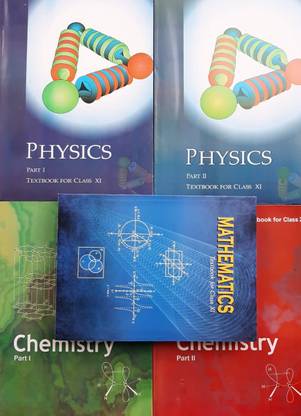 NCERT Class 11th (PCM) Set Of 5 Books Physics Part 1 & 2 Chemistry Part 1 & 2 And Mathematics NCERT Paperback In English