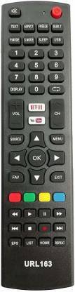 vcony Remote Control No. 89 with Netflix & YouTube Function, Compatible for LED/LCD TV Reconnect Remote Controller (Black) reconnect remote Remote Controller