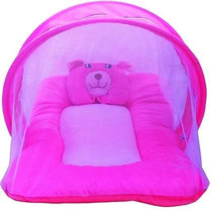 AAYANSH Fibre Adults PINK NET Mosquito Net