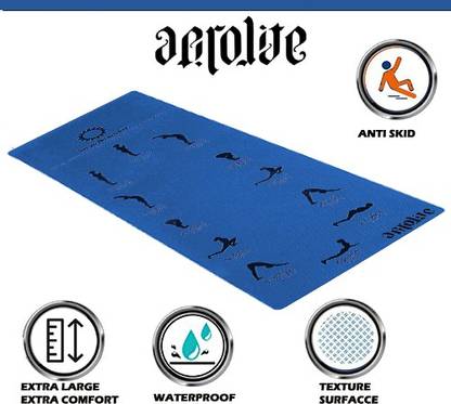 Aerolite Sun Salutation 28 X 72 Blue 6.5 mm Yoga Mat