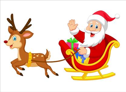 Psychedelic Collection 56 cm santa claus reindeer yard gift Self Adhesive Sticker