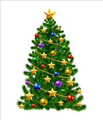 K2A Decor 54 cm christmas tree Self Adhesive Sticker