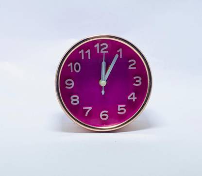 Mq Analog Pink, Gold Clock
