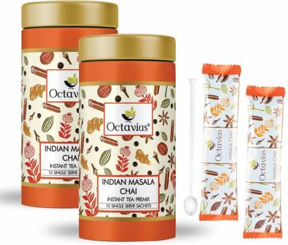 Octavius Indian Masala Chai ( Pack of 2 ) Instant Tea Tin
