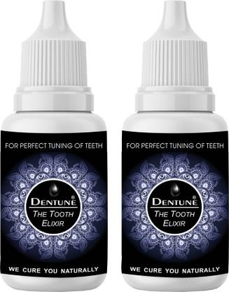 dentune The Tooth Elixir 2 Drop Unique Liquid Toothpaste (Bad Breath, Swollen And Bleeding Gums And Toothache) | Liquid Toothpaste "20ml Each" Two Drops For Daily Use Pack Of 2 Toothpaste