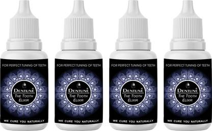 dentune The Tooth Elixir 2 Drop Unique Liquid Toothpaste (Bad Breath, Swollen And Bleeding Gums And Toothache) | Liquid Toothpaste "20ml Each" Two Drops For Daily Use Pack Of 4 Toothpaste