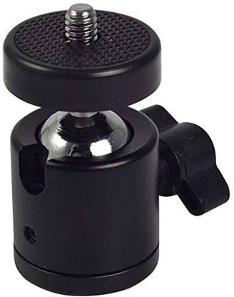 MILLETS Swivel Mini Ball Head 1/4" Screw 360 Degree Aluminium Alloy Body Rotating Swivel Mini Tripod Ball Head with 1/4" Screw Thread Base Mount for Lighter DSLR Camera Camcorder Tripod Ball Head