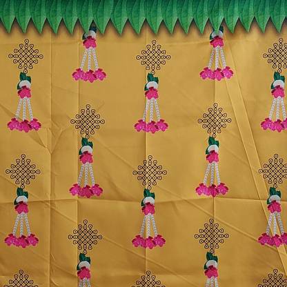 Maxmi4U Designer Pooja Backdrops For Decorations Altar Cloth