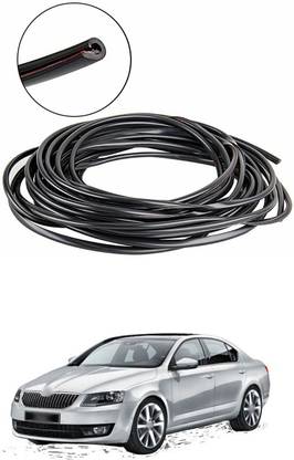 PROEDITION Car Door Edge Guards Clear, Rubber Seal Protector U Shape（Black　16Ft ）A203 Matte, Glossy, Chrome Skoda Octavia Rear Garnish