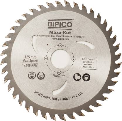 bipico Tungsten Carbide Circular Cutter- 5" x 20 mm x 40 TPI (Wood) Wood Cutter