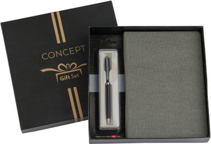 Concept Canvas Diary with Pierre Cardin Pen A5 Gift Set Ruled 336 Pages