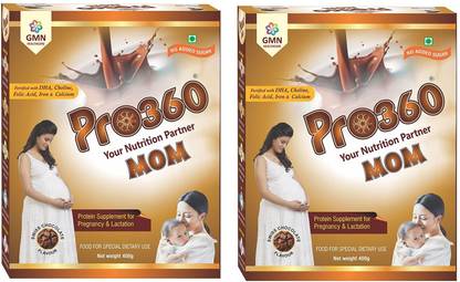 PRO360 MOM Protein Nutrition for Pregnant and Breastfeeding/Lactating Mothers Combo of 2 Nutrition Drink