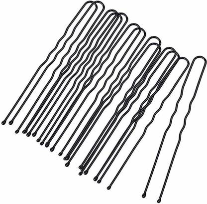 Clezaro 50Pcs Curved U Shape juda Pin, Hairpin for Girls & Women (Size-Small 5cm) Black Hair Pin