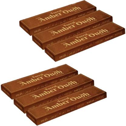 SHRI ANAND Brand-Forest Amber Oudh Incense Sticks Set of 6 with 10 Sticks Each Box Refresh