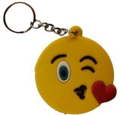 Flakky Kissing Emoji Rubber Keyring/Keychain | Light Weight Heavy Duty Key Chain For Car, Bikes, House, Luggage, Door etc Keys {Pack of 1} Key Chain