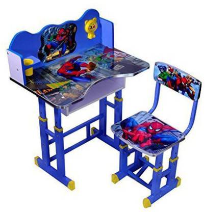 FUNLOOF NEW 3D DESIGN SPIDER MAN KIDS STUDY TABLE CHAIR WITH HEIGHT ADJUSTABLE TABLE & CHAIR Metal Chair