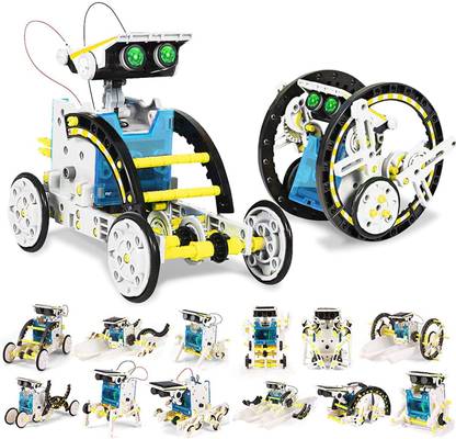 PEZYOX 13-in-1 Education Solar Robot Toys Solar Powered by The Sun|DIY Building Science Experiment Kit for Kids