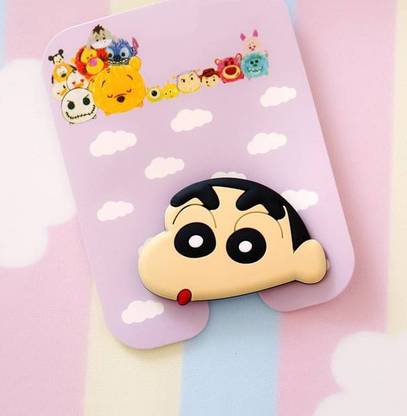 Gocase 360° Rotation Mobile Finger Grip Back Holder (Sockets) 3D Print with Black Expanding Stand and Fold Compatible All Basic Cell Phone & Tablets (Shinchan Face) Mobile Holder