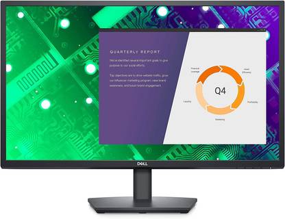 DELL 60.96 cm (24 inch) HD Monitor (E2422HS - Full HD (1920 x 1080) LED Backlit Monitor - IPS Panel - VGA, HDMI & DISPLAY PORT, Inbuilt Speakers, Height Adjustable, 3 Years Warranty ( Black)) (Response Time: 10 ms))