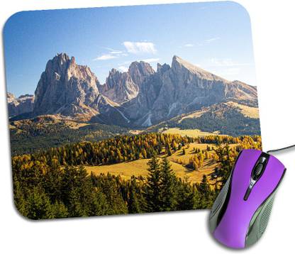 Regalocasila Mountain Forest Under Cloud Gaming Mouse Pad For Computer Office Laptop Desktop Non Slip Base Mousepad