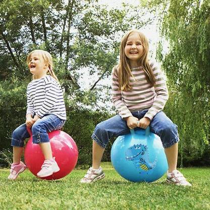 zobro BIG SIZE Hop Ball for Kids Space Hopper Jump N Bounce Handle Ride-on Toys Bouncy for Kids Ball (55CM With Handle) (RECIEVED Random Color and Random Cartoon Print) Inflatable Hoppers & Bouncer, Infatable Ball