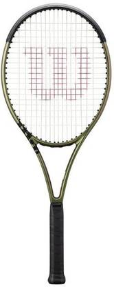 WILSON BLADE V8 100L-285g-Grip3 Gold, Green Unstrung Tennis Racquet