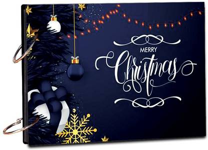 BPDESIGNSOLUTION Merry Christmas Blue Background Theme,  Scrapbook Kit