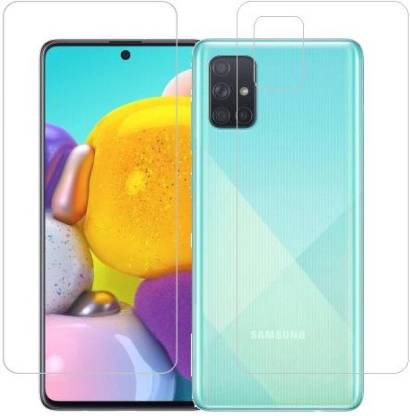 Mobzen Front and Back Tempered Glass for Samsung Galaxy A71, SM-A715F, SM-A715F/DS, SM-A715F/DSN, SM-A715F/DSM, SM-A715W, SM-A715X