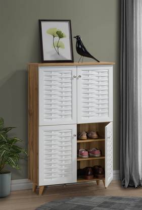 DeckUp Bei 4-Door Engineered Wood Shoe Rack