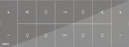Polycab Hohm Vivere 8 Module WiFi Smart Integrated Magnesium Grey Glass Touch Switch (6 On/Off Control +2 Fan Control), Works with Alexa, Hohm Mobile App, IR Remote Control Smart Switch