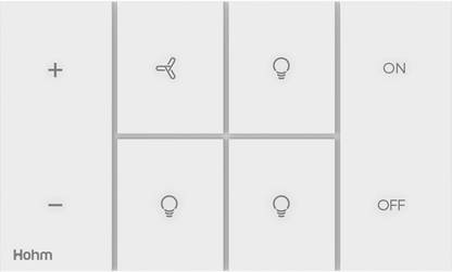 Polycab Hohm Vivere 4 Module WiFi Smart Integrated White Corean Material Touch Switch (3 On/Off Control +1 Fan Control), Works with Alexa, Hohm Mobile App, IR Remote Control Smart Switch