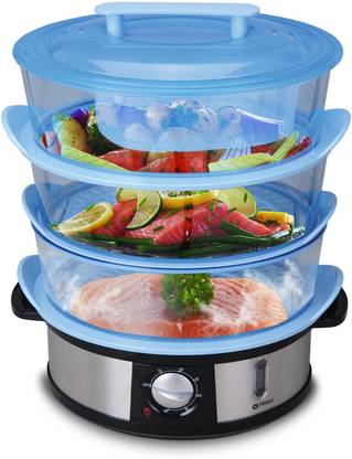 PRINGLE 3 Layer Electric Multi Food Steamer Cooker | Momo steamer , Vegetable steamer Plastic Steamer