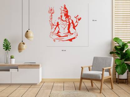 Aquire 60 cm AQ- Lord Shiva Red Self Adhesive Sticker