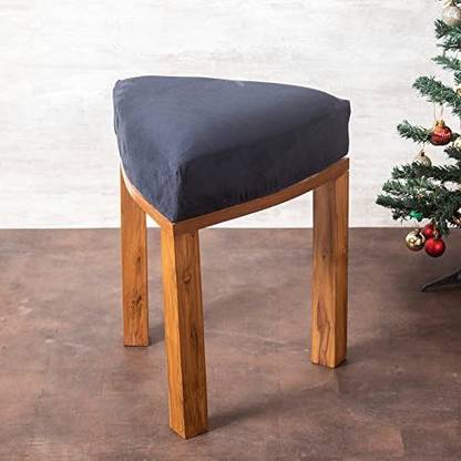 nestroots Ottoman Footstools for Living Room | Wooden Stool Puffy Bench Sitting Foot Rest Stool Furniture ( Blue) Stool