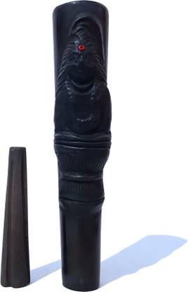 RKD Enterprises Terracotta Clay Shiva Chillum 4.5 Inches Black Terracotta Surahi